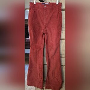 Old Navy Rust Corduroy Flare Pants Sz. 8P In EUC!